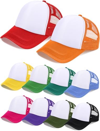 U5 Unisex Trucker Cap Blank Mesh Baseball Cap Hat (US, Alpha, One